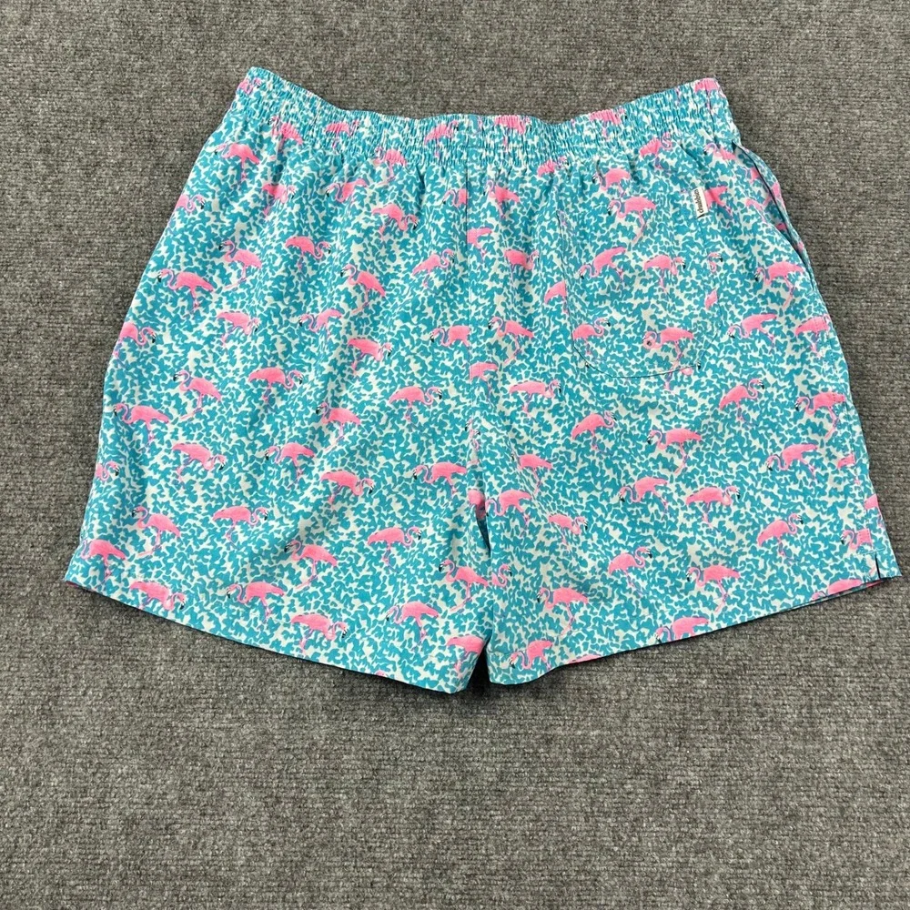 Chubbies Swim Trunks Mens 2XL Blue‎ Pink Flamingo 5.5